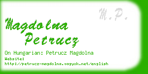 magdolna petrucz business card